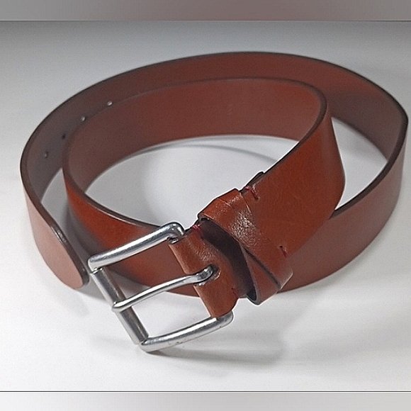 European Tanned Cowhide Belt, Men's, 38, made in USA - Picture 4 of 4
